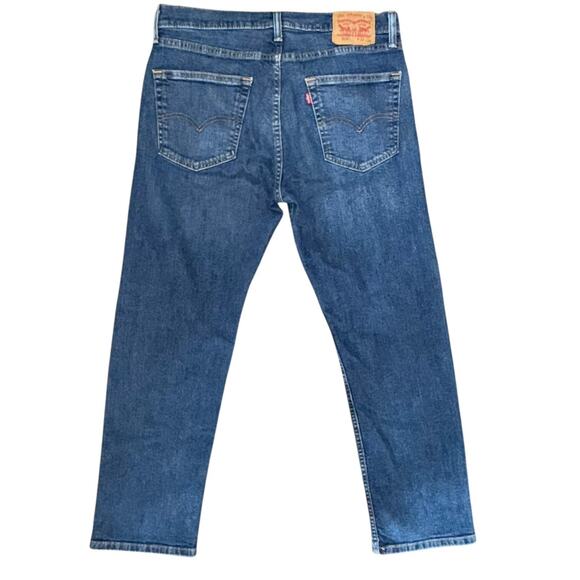 Levis 505 Jeans A2-0355213 Men's 34x30 Blue Straight Leg Denim Pants Classic - Picture 1 of 8